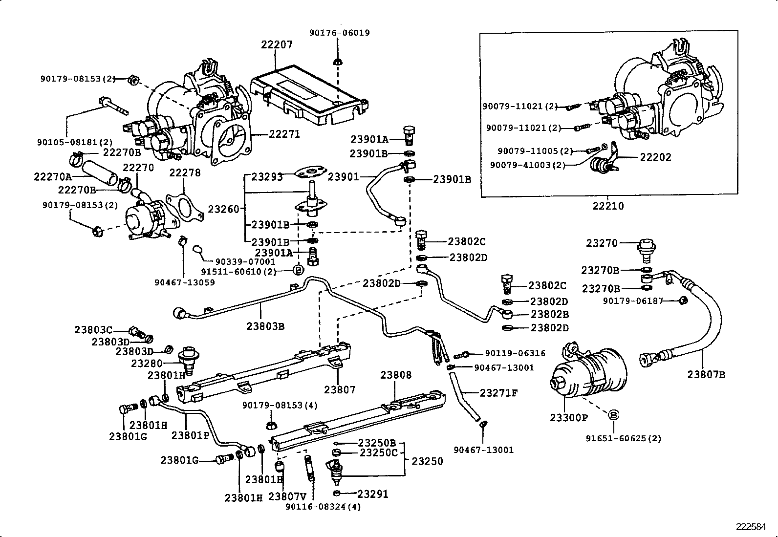 22210-46070 BODY ASSY, THROTTLE product image
