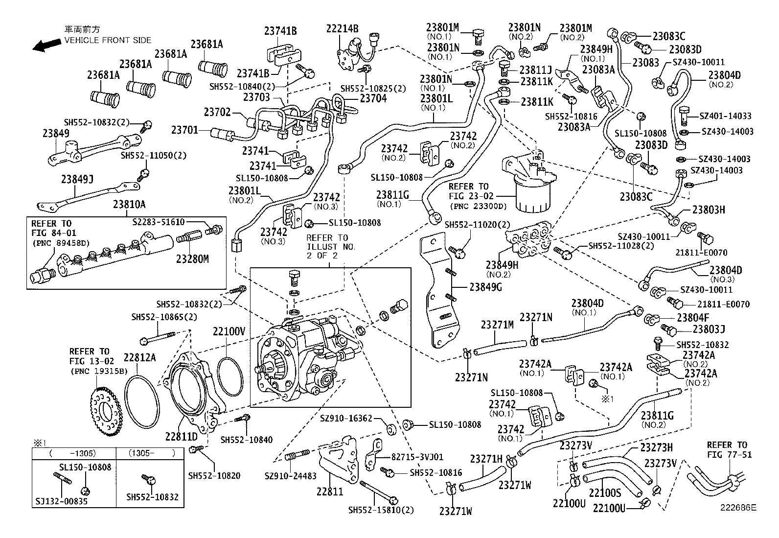 23271-78740 HOSE, FUEL(FOR INJECTION PUMP TO FUEL PIPE) product image