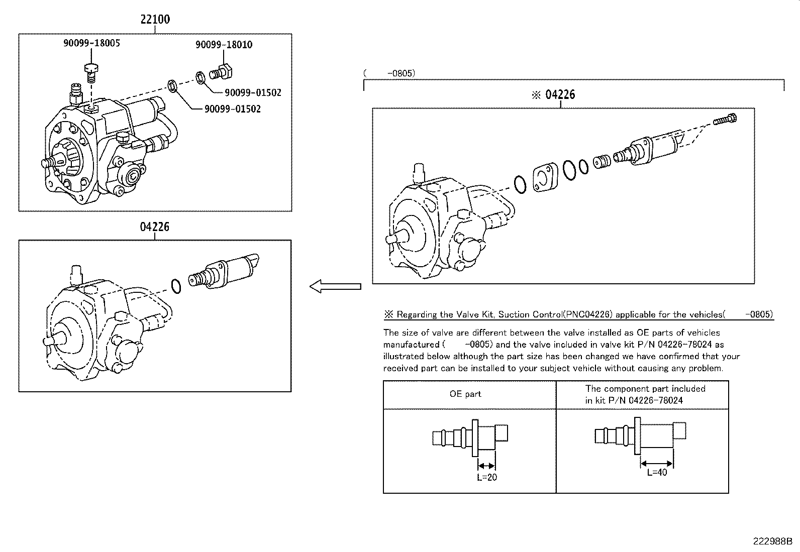 04226-78033 VALVE KIT, SUCTION CONTROL product image