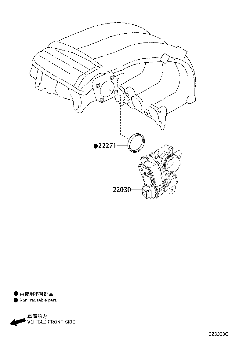 22030-0Q040 BODY ASSY, THROTTLE W/MOTOR product image
