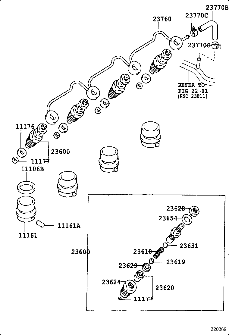 23600-69135 HOLDER & NOZZLE SET, NOZZLE product image