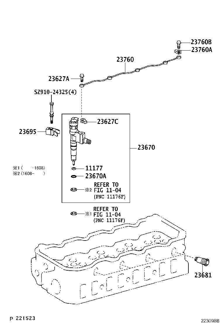 23600-59335 HOLDER & NOZZLE SET, NOZZLE product image