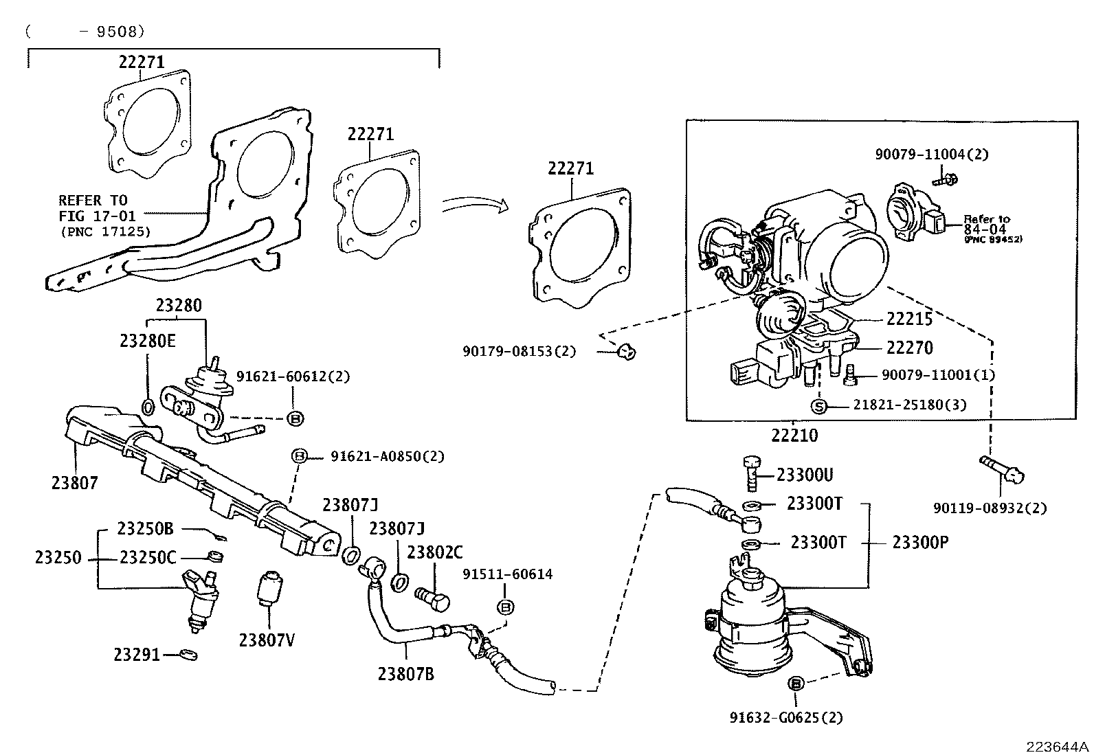 Toyota 16282-74100 HOSE, WATER BY-PASS, NO.1