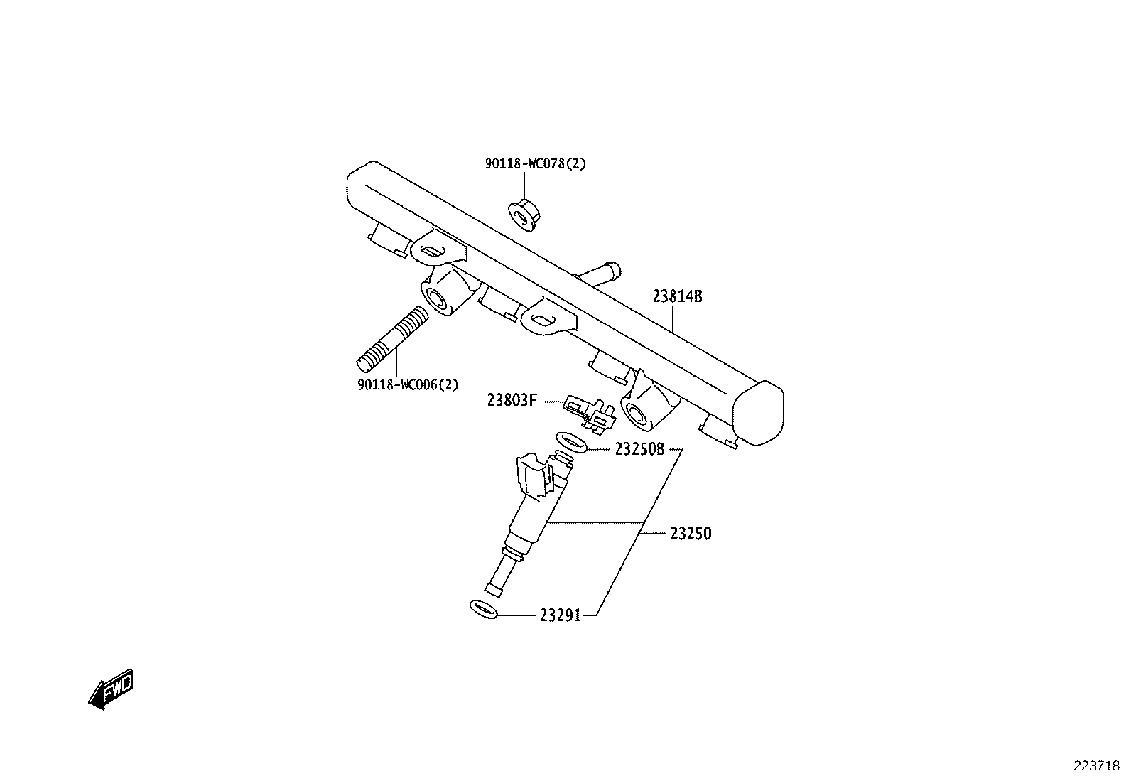 23209-WC002 INJECTOR ASSY, FUEL product image