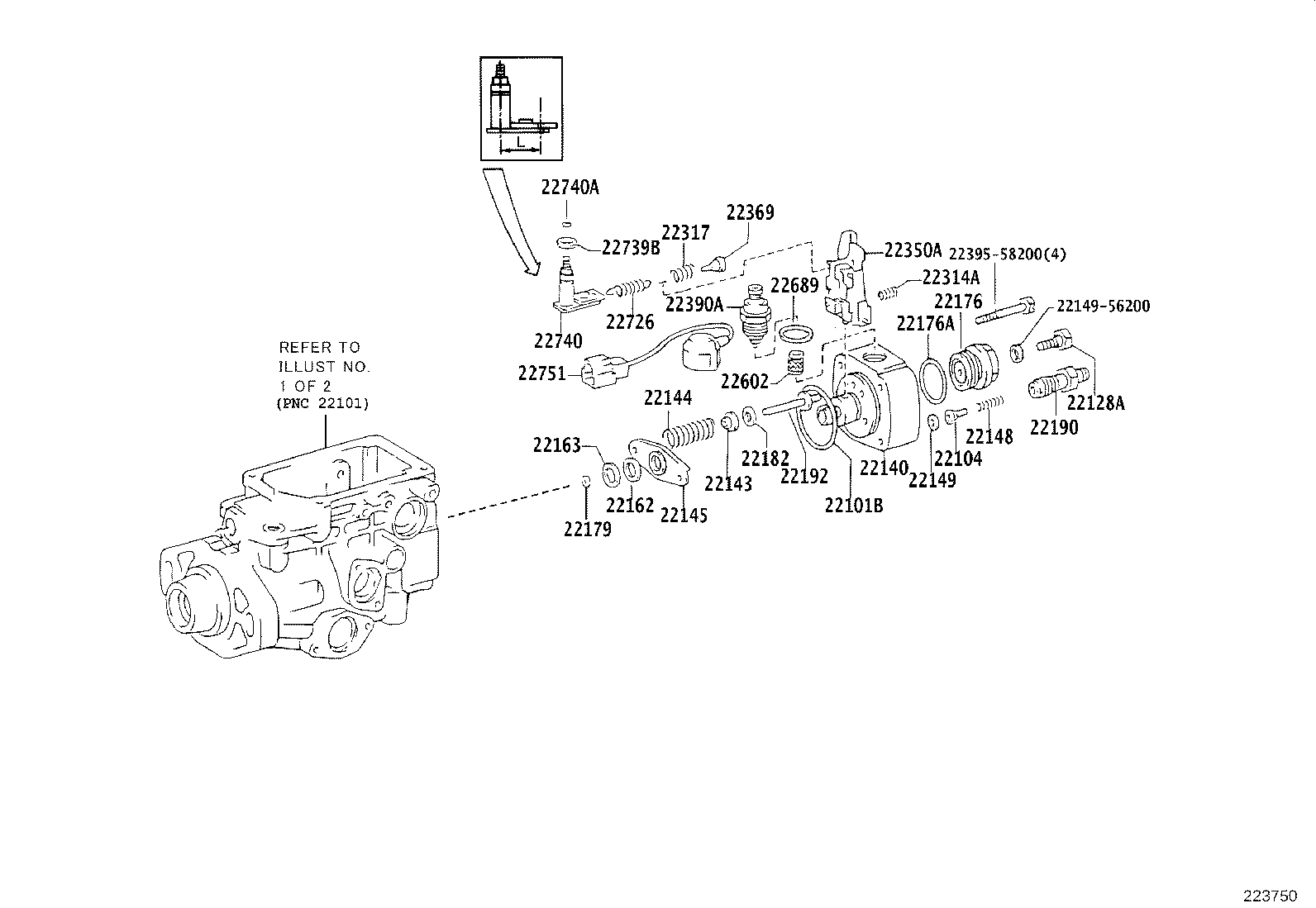 22101-5C351 HOUSING SUB-ASSY, INJECTION PUMP product image
