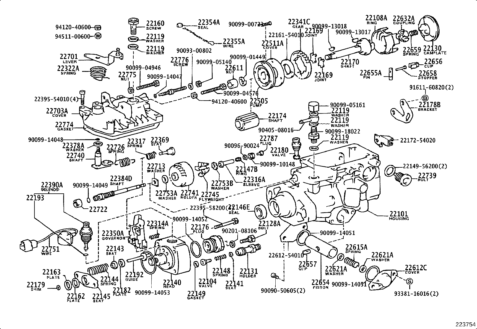 22105-56280 ELEMENT SUB-ASSY, INJECTION PUMP product image