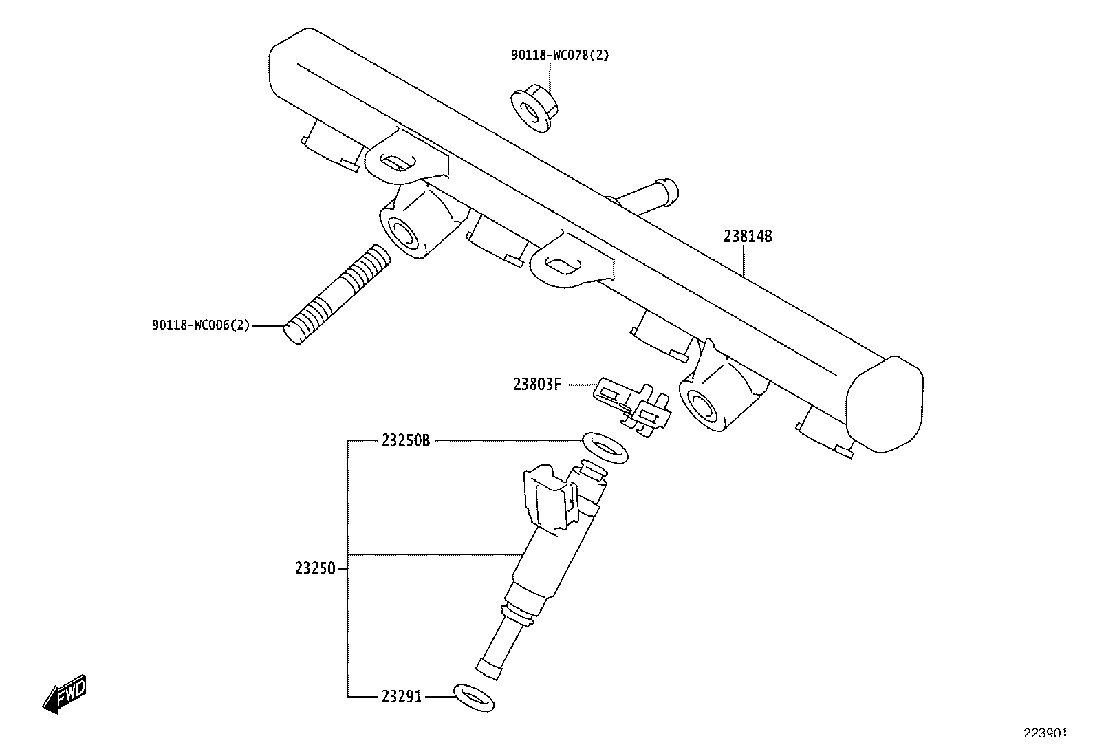 23901-WC004 HOSE, FUEL product image