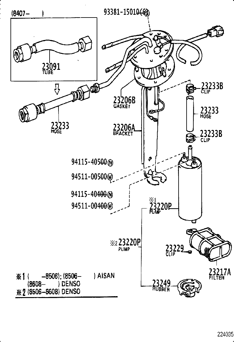 23206-16040 BRACKET, FUEL PUMP product image