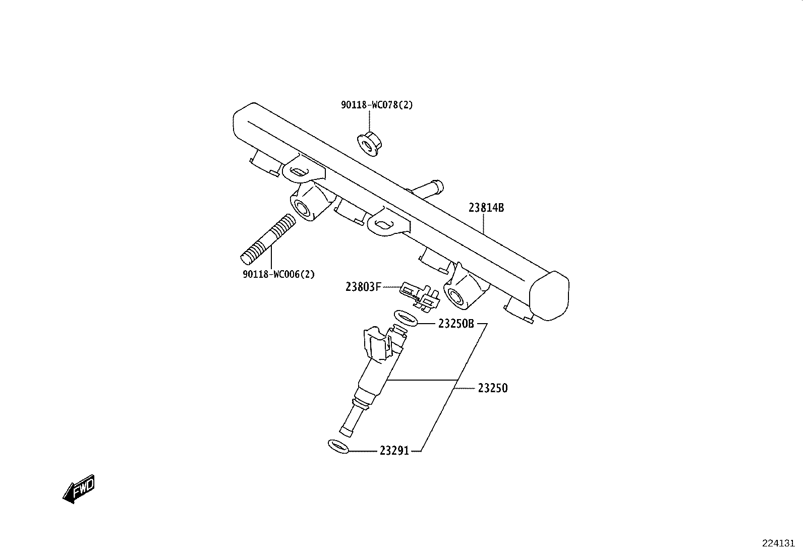23209-WC010 INJECTOR ASSY, FUEL product image