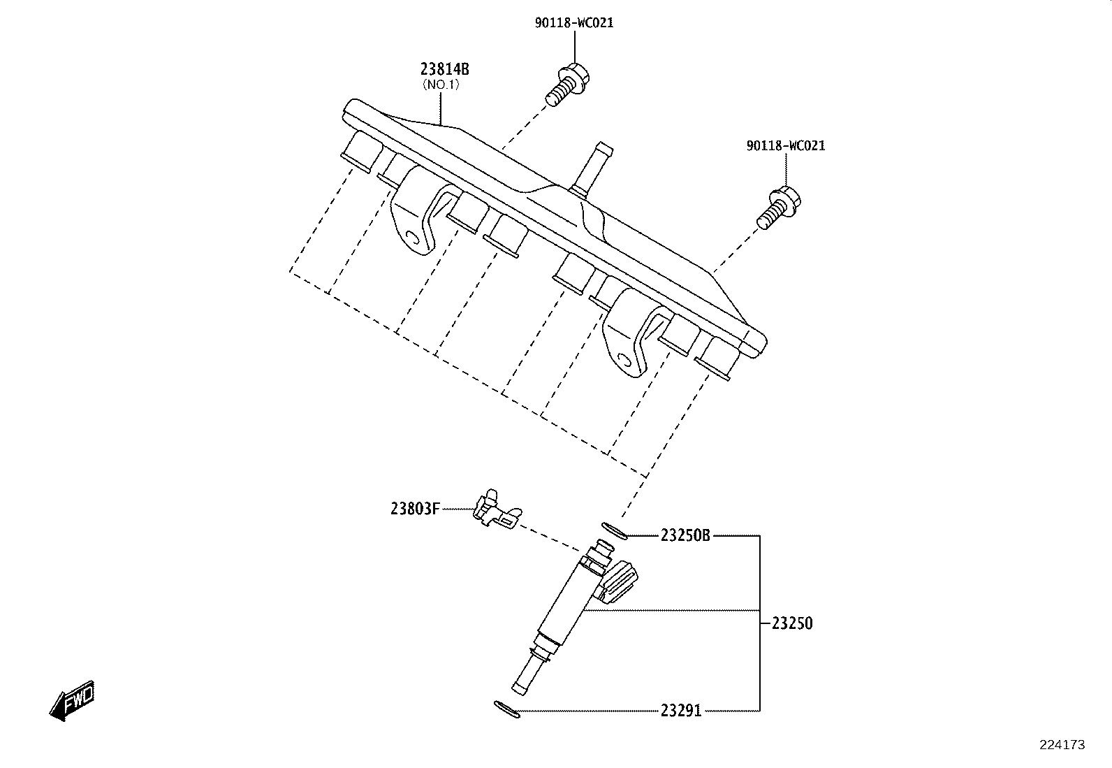 23209-WC009 INJECTOR ASSY, FUEL product image