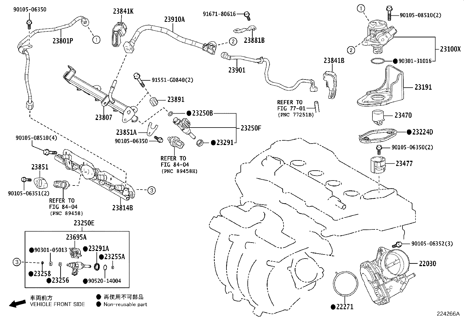 Toyota 23209-29185 INJECTOR ASSY, FUEL(FOR PORT)