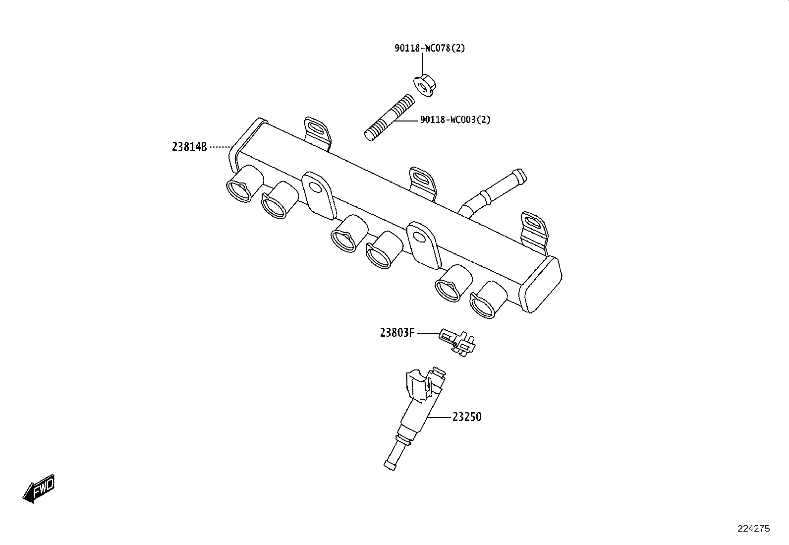 23209-WC006 INJECTOR ASSY, FUEL product image