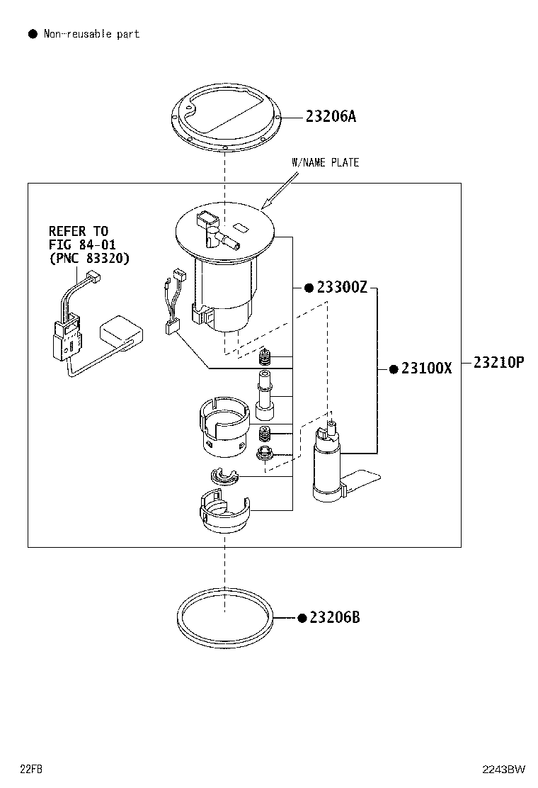 23100-BZ030 PUMP ASSY, FUEL product image