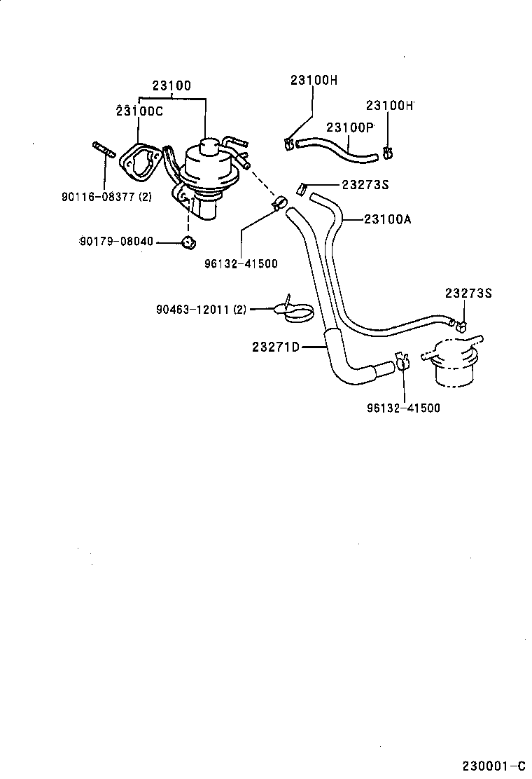 23271-75060 HOSE, FUEL, NO.1 product image