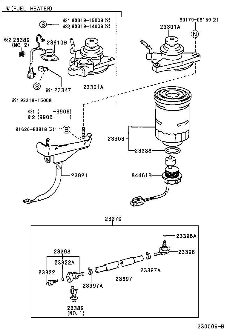 23910-67020 HEATER ASSY, FUEL product image