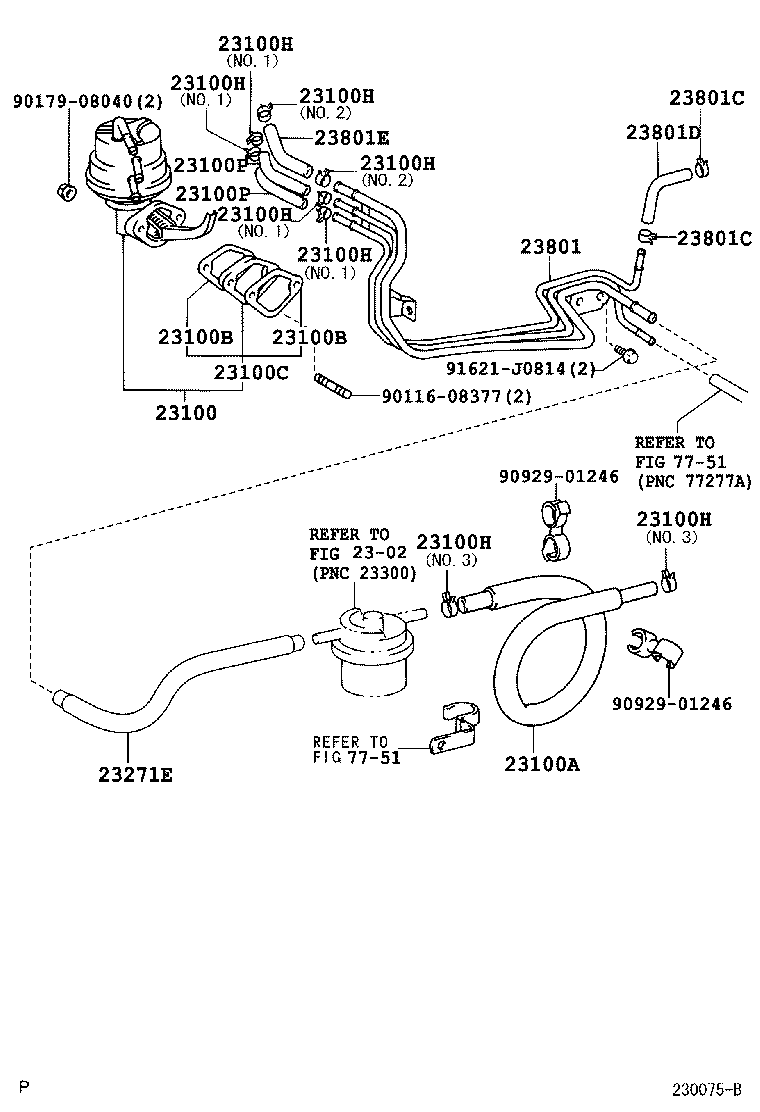 95334-10016 HOSE, FUEL PIPE, NO.2 product image