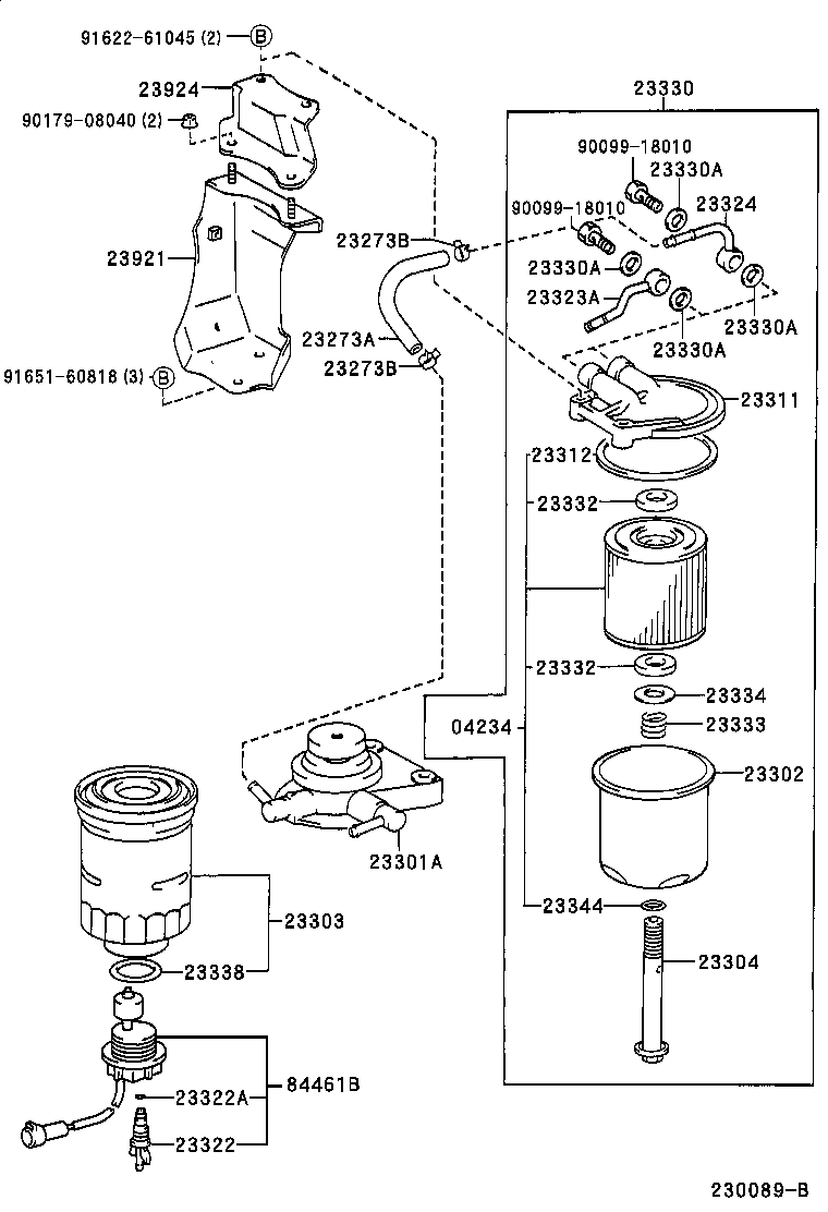 23311-17010 BODY, FUEL FILTER UPPER product image