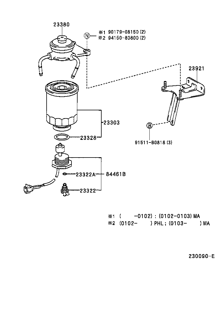 23921-54500 SUPPORT, FUEL FILTER product image