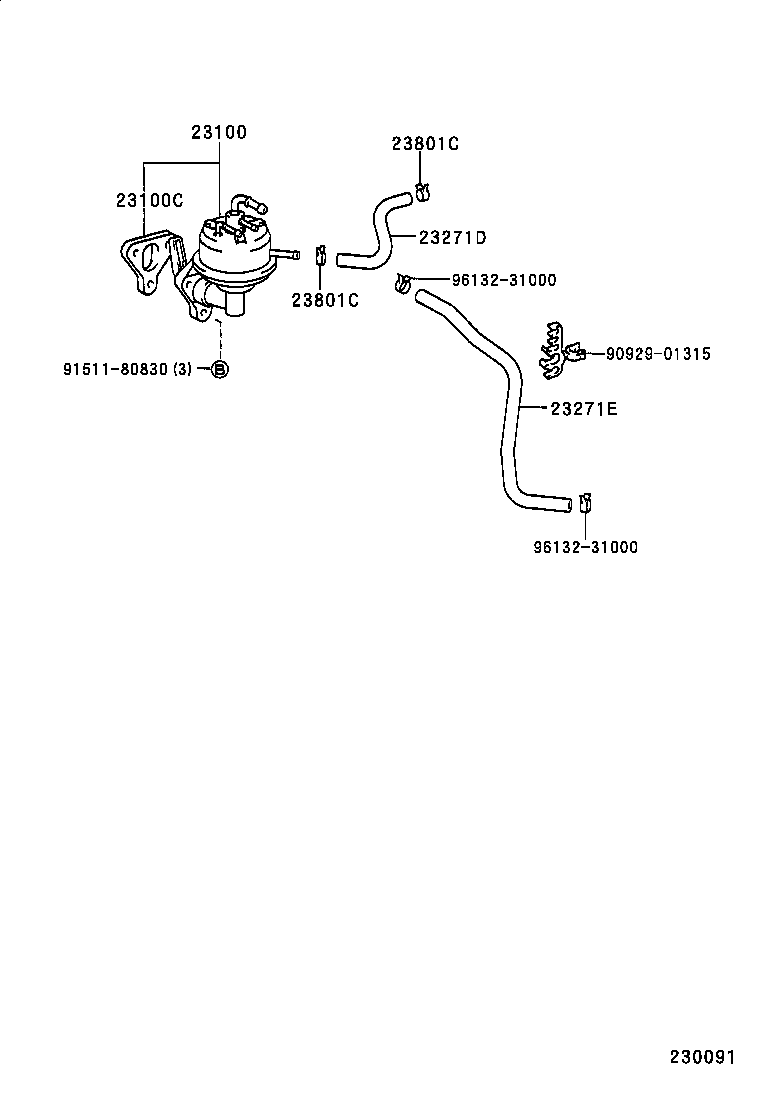 23271-66030 HOSE, FUEL, NO.2 product image
