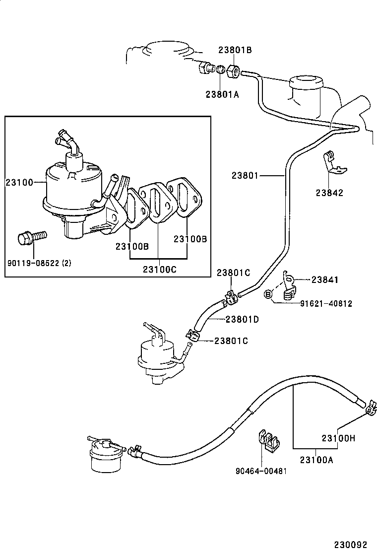 23271-66030 HOSE, FUEL, NO.2 product image