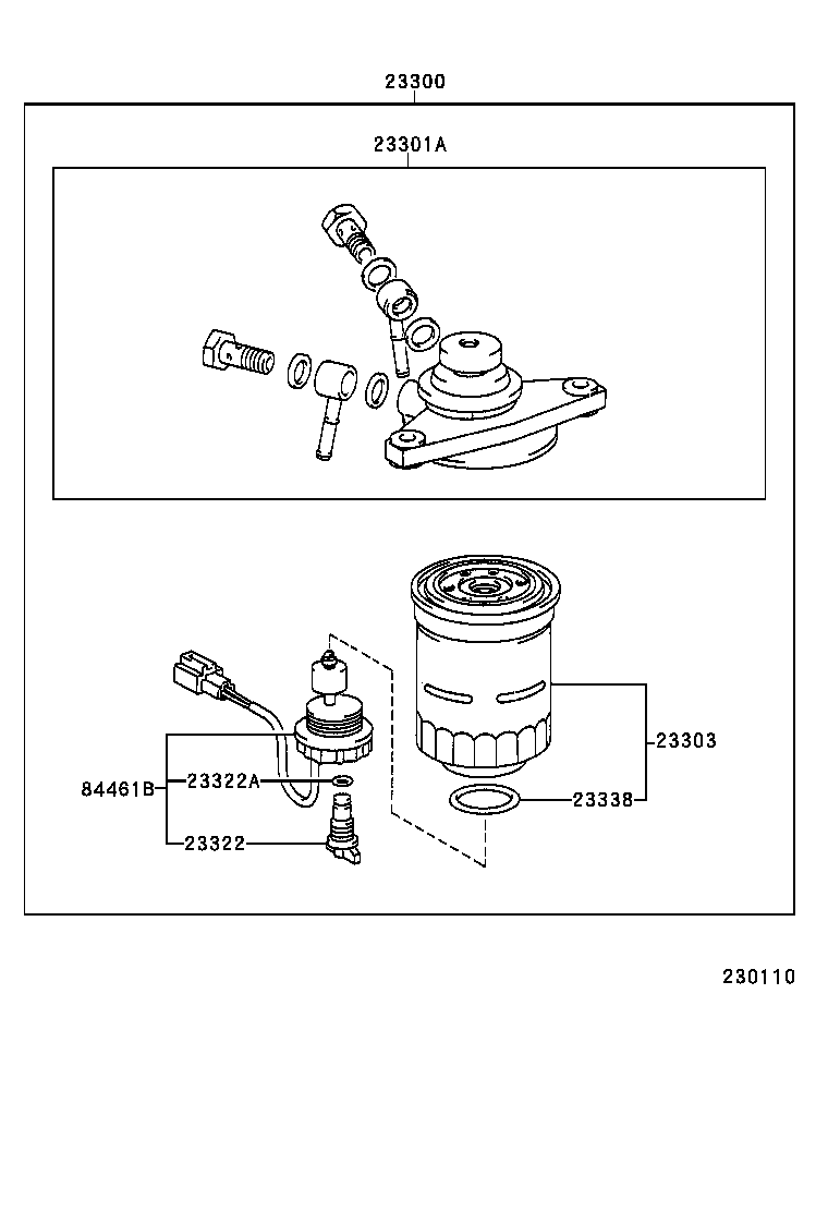 23380-17480 CAP ASSY, FUEL FILTER product image