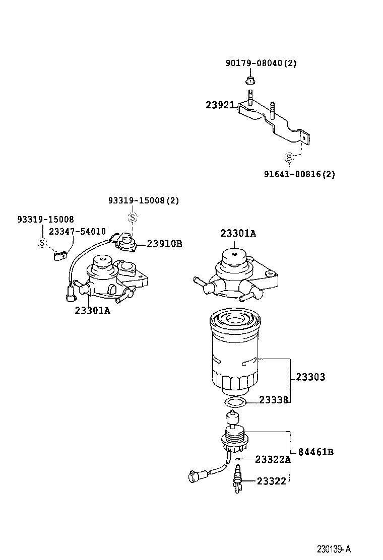 23301-64320 CAP ASSY, FUEL FILTER product image