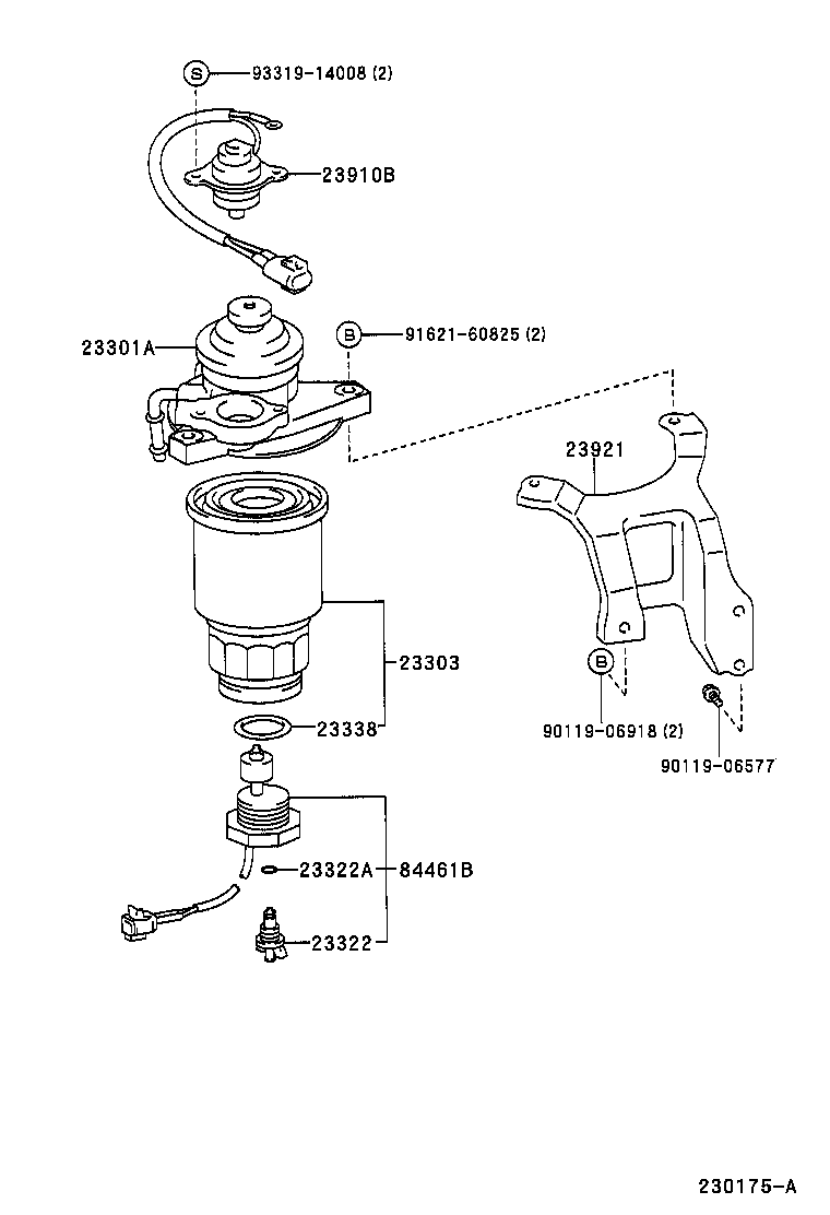 23264-11110 SUPPORT, FUEL FILTER product image
