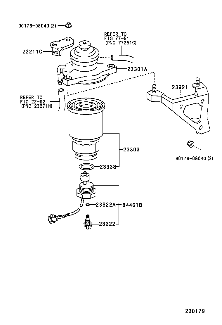 23211-27010 BRACKET(FOR FUEL FILTER SUPPORT) product image