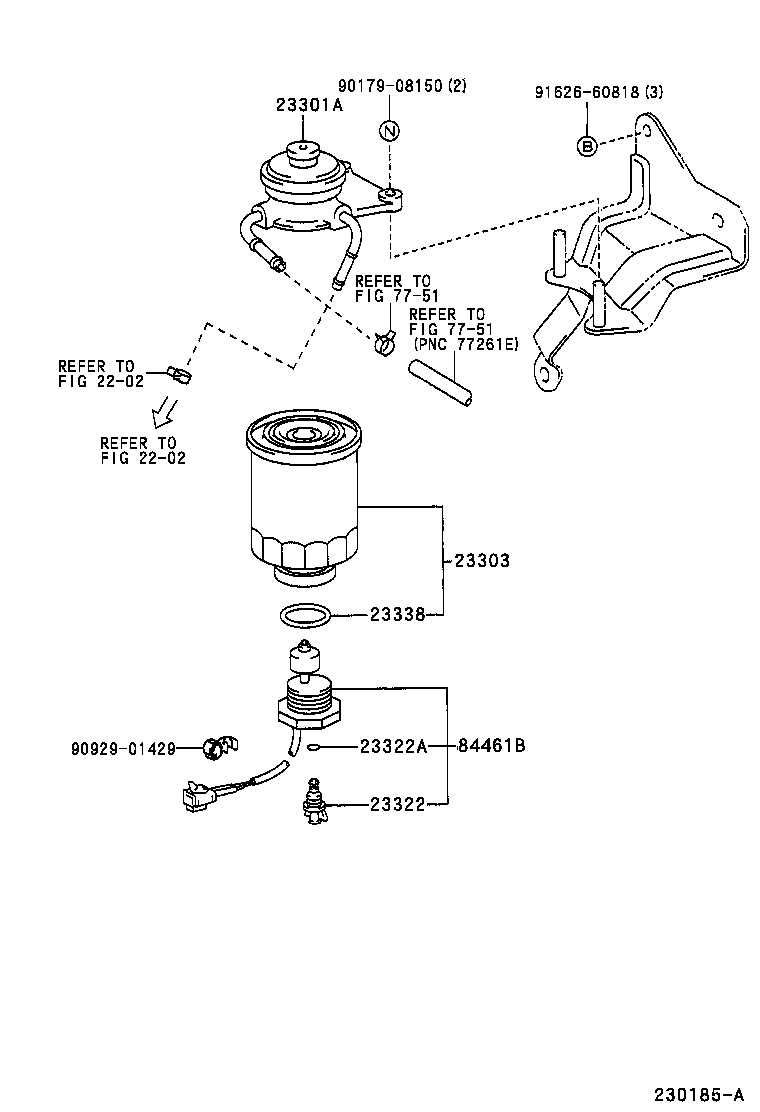 23301-67010 CAP ASSY, FUEL FILTER product image