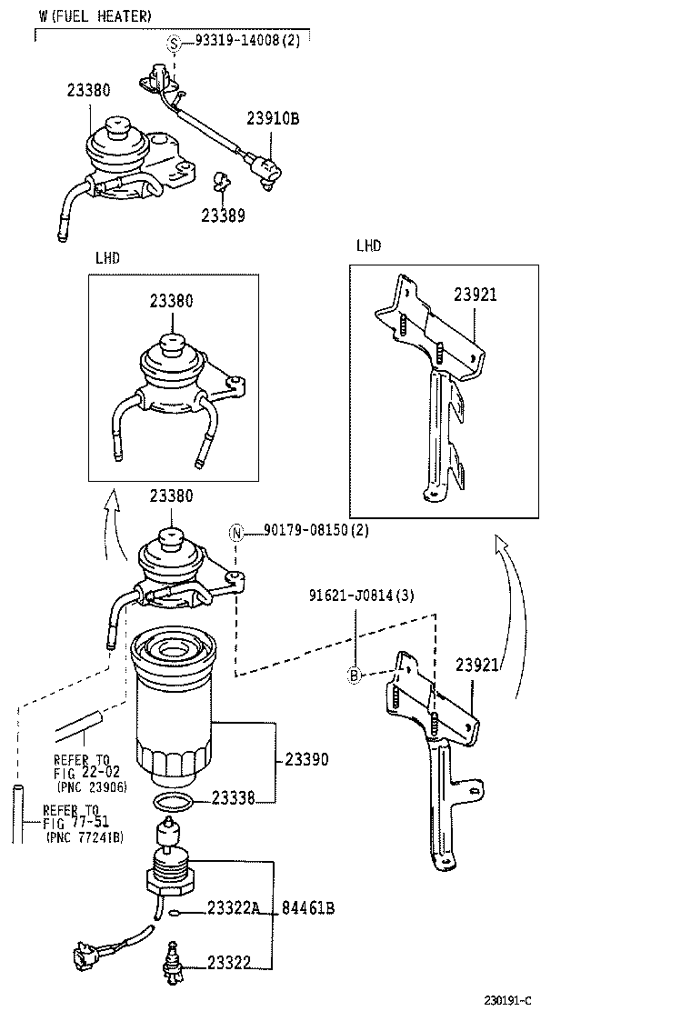 23910-54140 HEATER ASSY, FUEL product image
