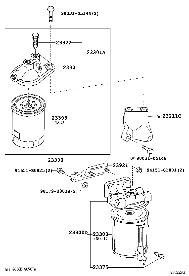 23264-78050 SUPPORT, FUEL FILTER product image