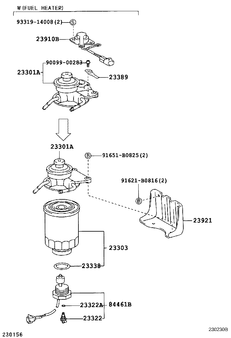 23380-58331 CAP ASSY, FUEL FILTER product image