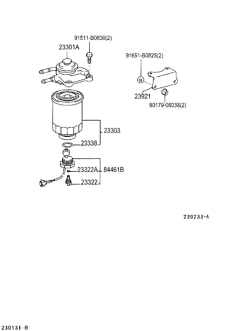 23264-78050 SUPPORT, FUEL FILTER product image