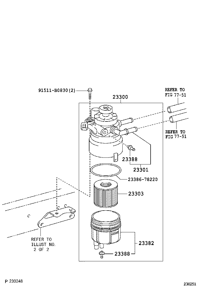 23921-78080 SUPPORT, FUEL FILTER product image