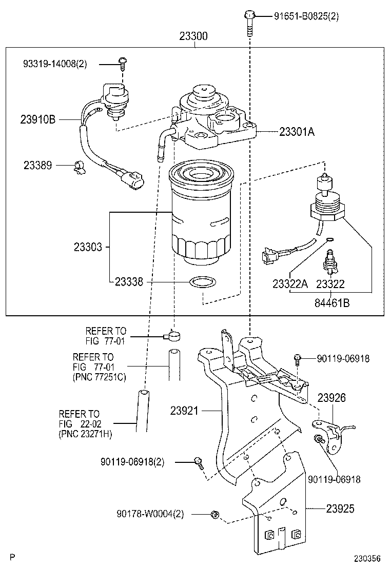 23925-0G010 STAY, FUEL FILTER SUPPORT product image