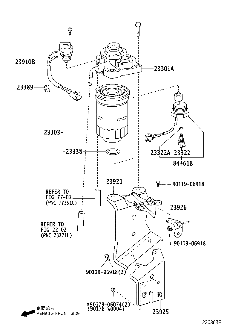 23380-0R010 CAP ASSY, FUEL FILTER product image