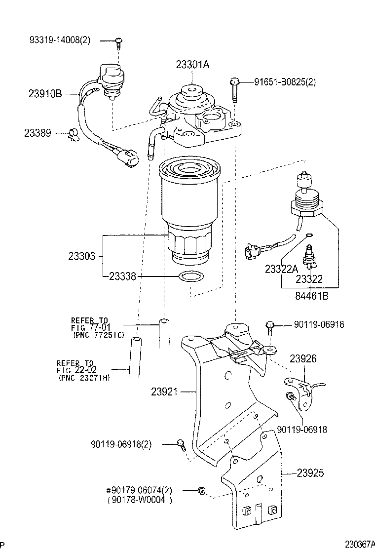 23925-0G010 STAY, FUEL FILTER SUPPORT product image