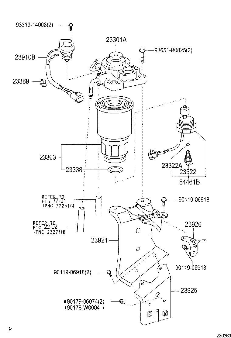 23925-0G010 STAY, FUEL FILTER SUPPORT product image