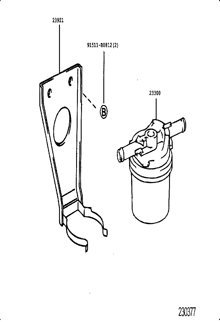 23301-54530 CAP ASSY, FUEL FILTER product image