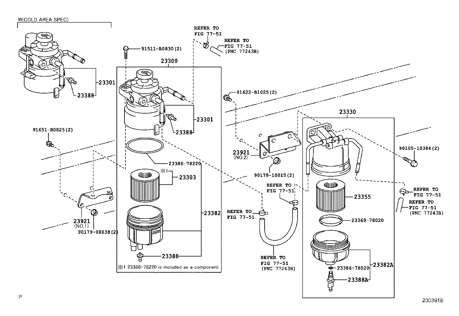 23264-78050 SUPPORT, FUEL FILTER product image