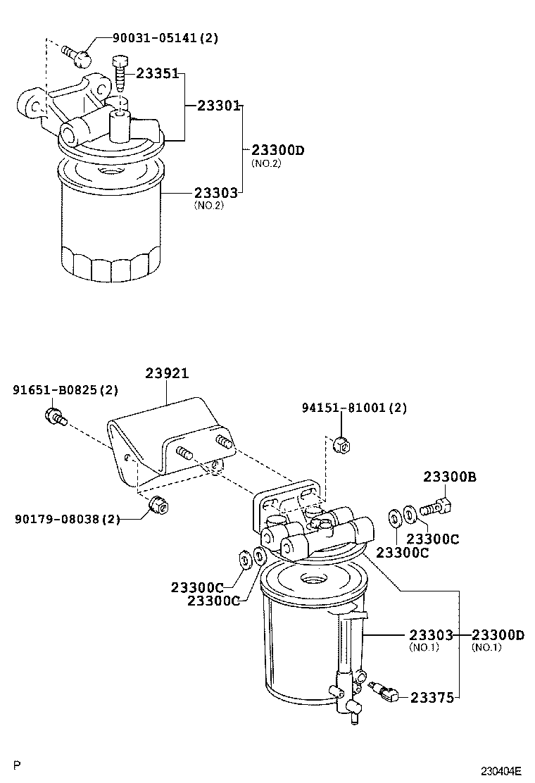 23264-78050 SUPPORT, FUEL FILTER product image