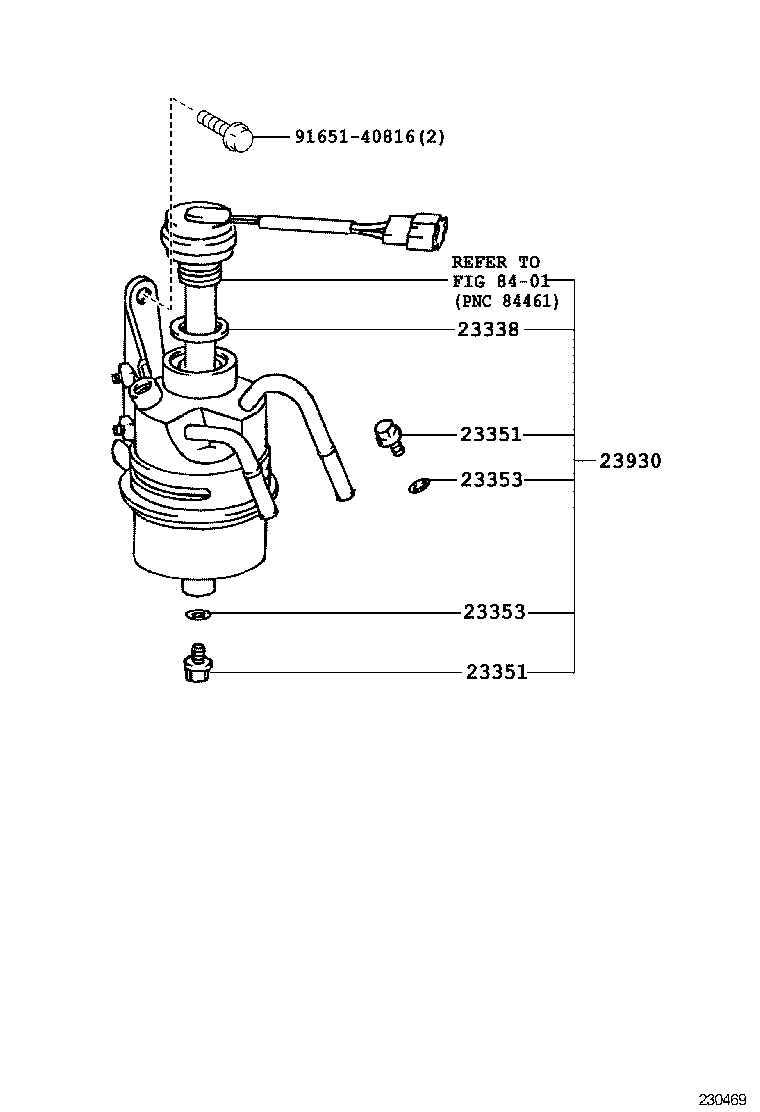 23301-58010 CAP ASSY, FUEL FILTER product image