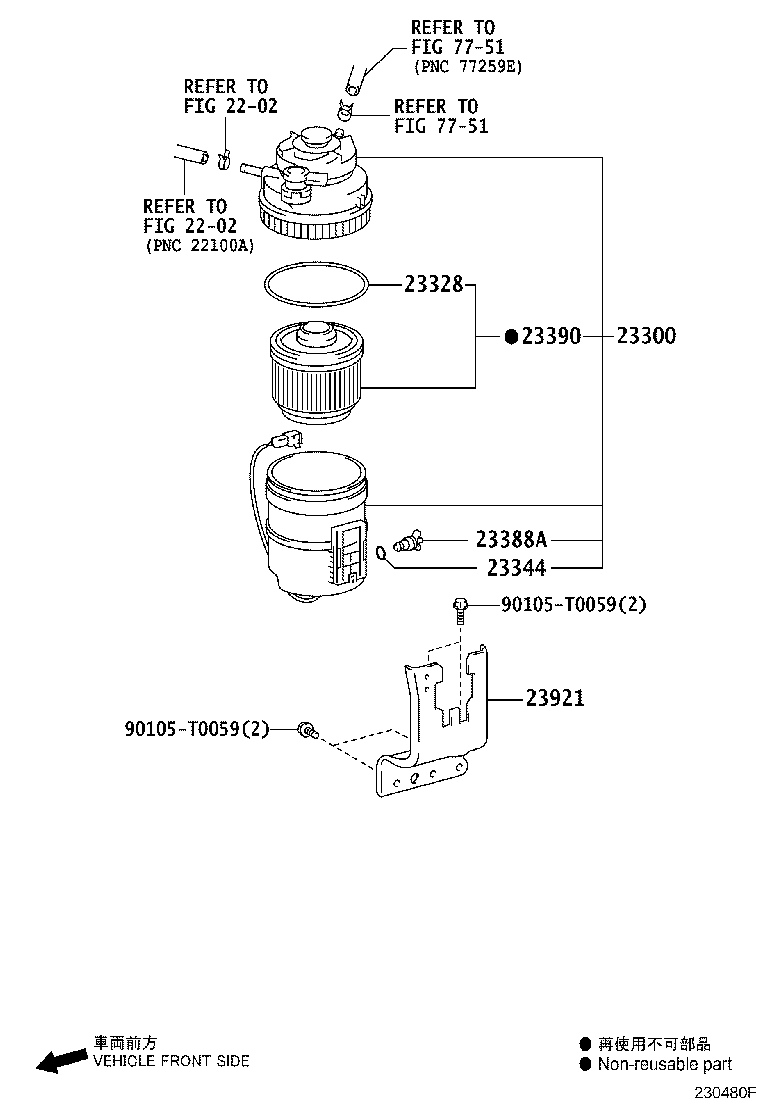 23921-0L050 SUPPORT, FUEL FILTER product image