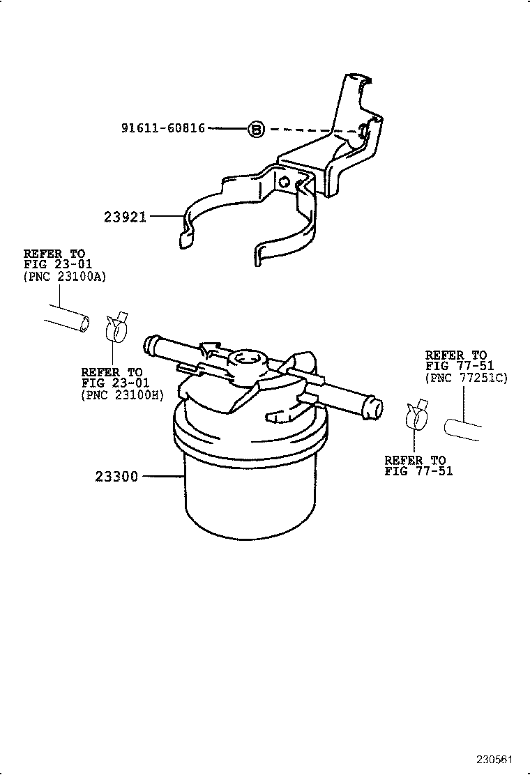 23380-5B190 CAP ASSY, FUEL FILTER product image