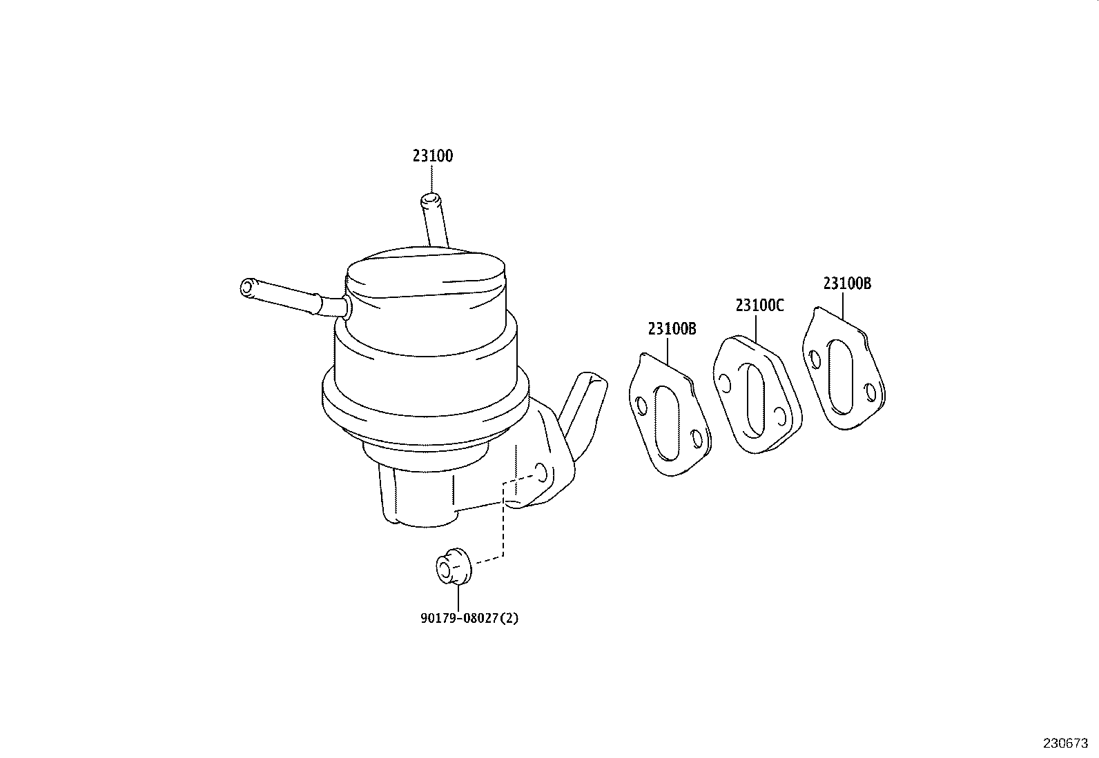 23100-19125 PUMP ASSY, FUEL product image
