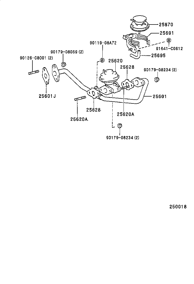25870-75020 VALVE ASSY, EGR VACUUM MODULATOR product image