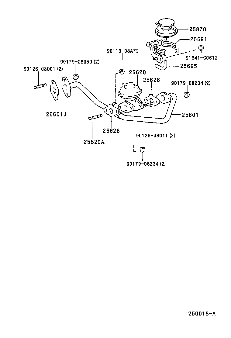 Toyota 25620-62050 VALVE ASSY, EGR