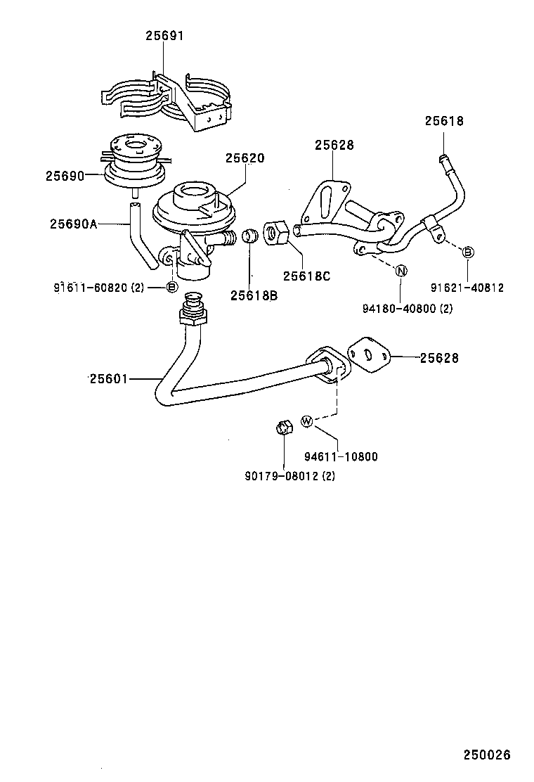 25800-54120 VALVE ASSY, ELECTRIC EGR CONTROL product image