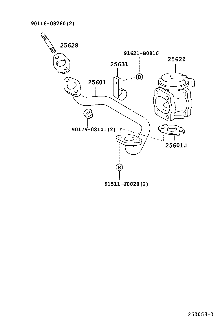 25615-17010 PLATE, EGR HOLE COVER product image