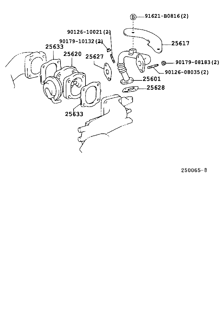 25615-17010 PLATE, EGR HOLE COVER product image